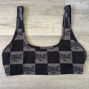 Everlast Checkered Black and Gray Sports Bra & Leggings